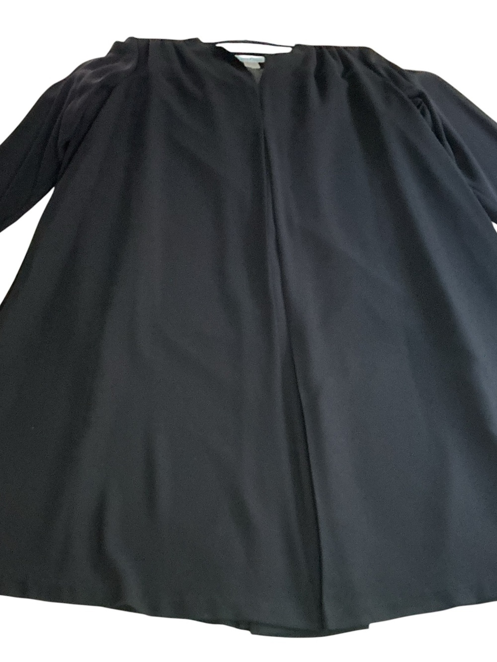 Drapers & Damon's semi formal Dress 22W Black Lined Midi Flowy evening NWT - Picture 5 of 14